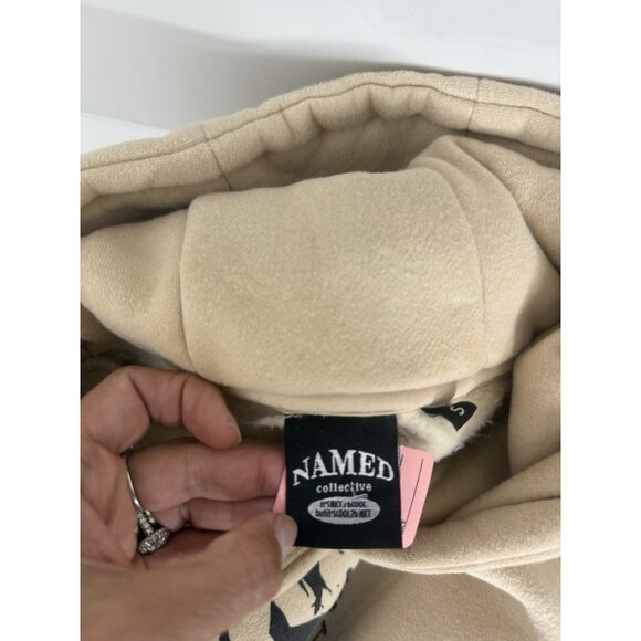 Named Collective Anime Girl Beige Cotton Hoodie Anime Sz S Rare - Picture 9 of 10